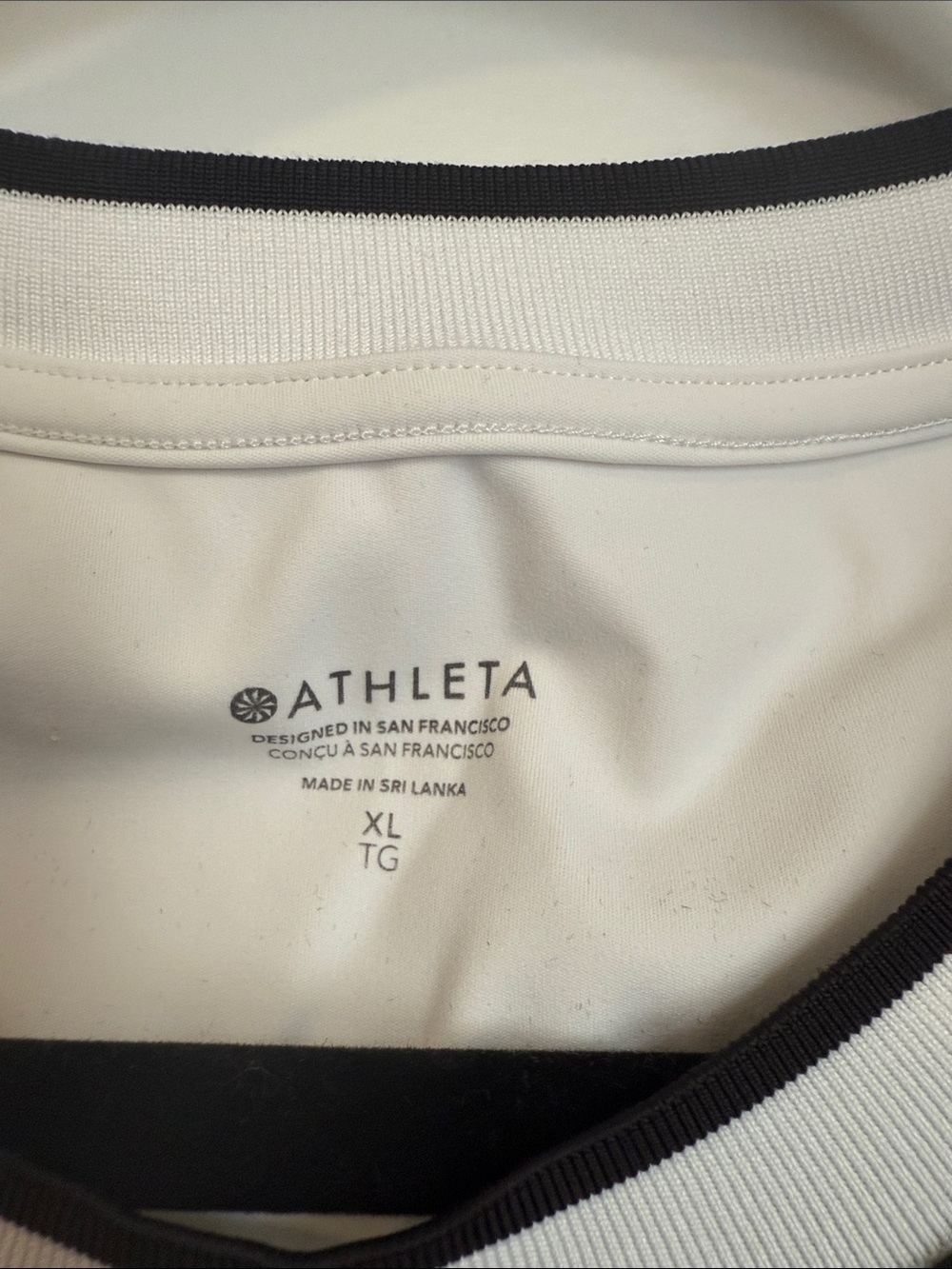 Athleta Black and White Colorblock Crop Tank - Picture 2 of 3